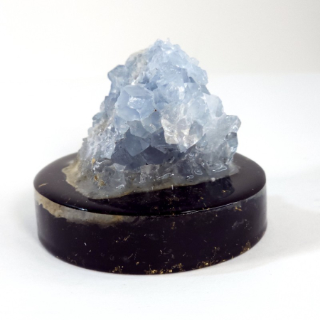Celestina cluster pe disc orgonic cu turmalina [5]