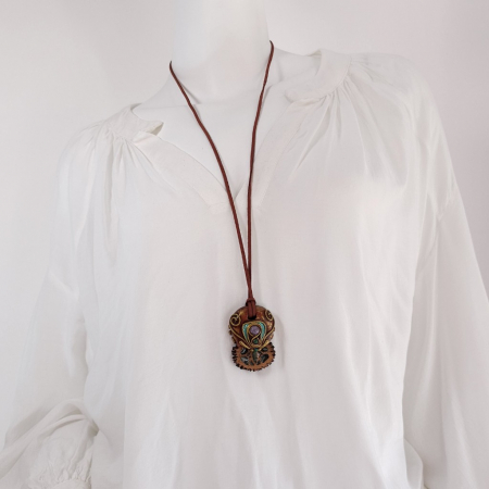 Medalion boho chic din pietre semiprețioase [8]
