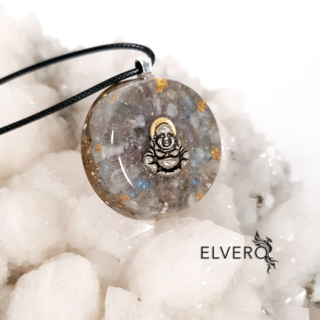 medalion zen din pietre naturale cu buddha razand fericit [3]