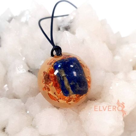 Pandantive Elvero - Pandantiv cu lapis lazuli si cupru