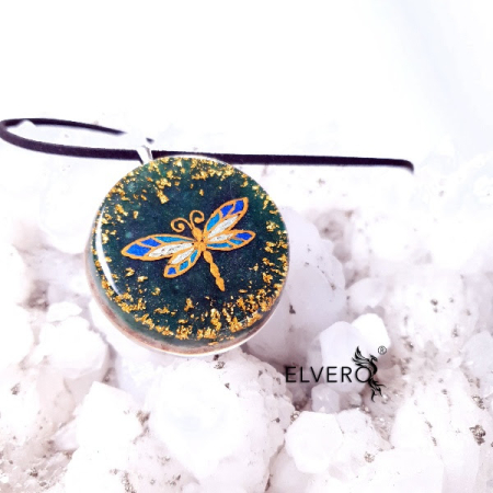 Libelula medalion handmade din pietre naturale [4]