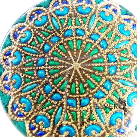 Medalion mandala verde din pietre naturale [2]