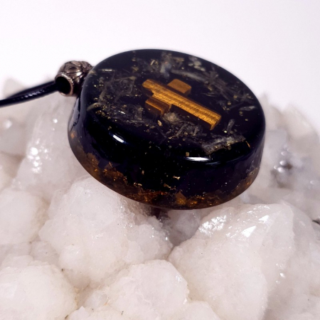 Pandantiv cruce ochi de tigru. Echilibru minte-inima-spirit [2]