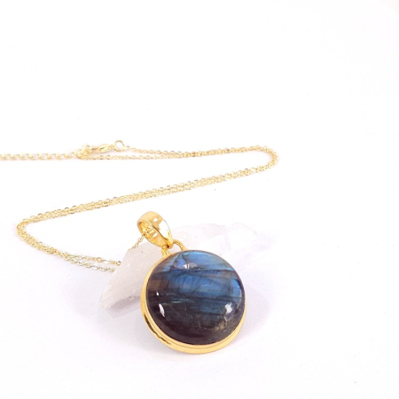 Pandantiv labradorit placat cu aur [3]