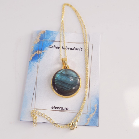 Pandantiv labradorit placat cu aur [6]
