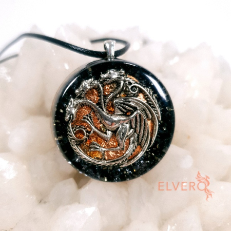 Amuleta dragon trei capete uroboros orgon