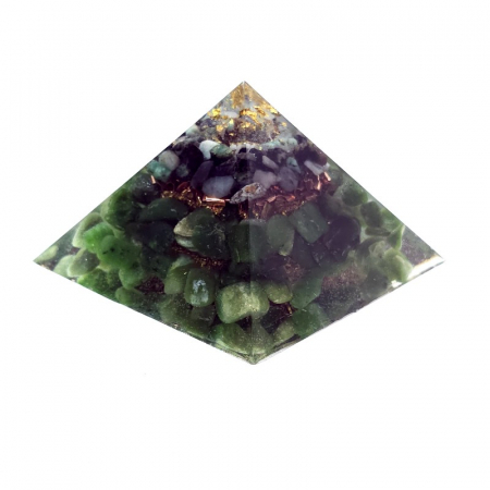 Piramide orgonice - Piramida orgon cu pietre smarald si aur
