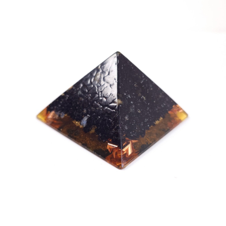 Piramide orgonice - Piramidă orgon din turmalină neagră și cuarț, handmade România, Elvero