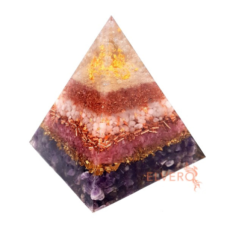 Piramide orgonice - Piramida orgonica din pietre semipretioase si aur *