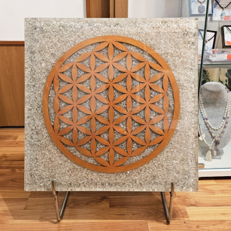 Obiect decor Floarea Vietii din pietre semipretioase de dimensiuni mari [7]