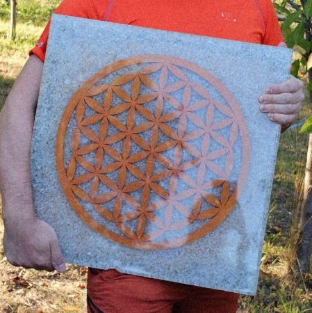 Obiect decor Floarea Vietii din pietre semipretioase de dimensiuni mari [9]