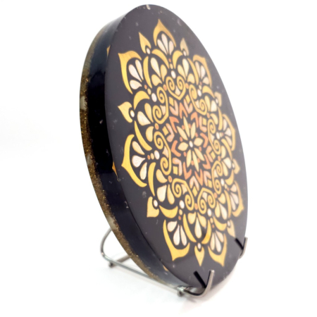 Tablou mandala aurie din pietre naturale [6]