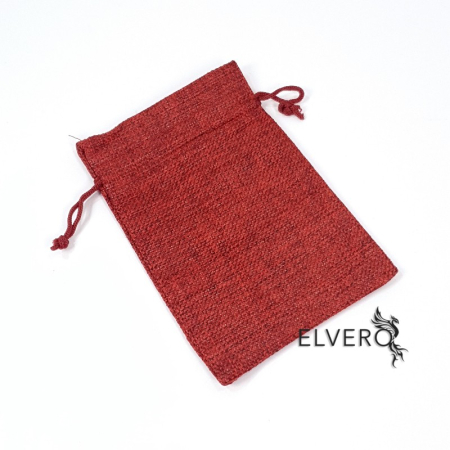 Săculeț roșu din material textil opac, 10x9 cm [1]