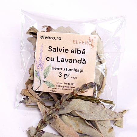 Plante sacre pentru fumigație - Salvie alba si lavanda uscate pentru fumigatii
