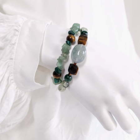 Set 2 bratari din pietre naturale verzi [3]