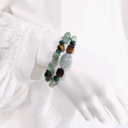 Set 2 bratari din pietre naturale verzi [4]