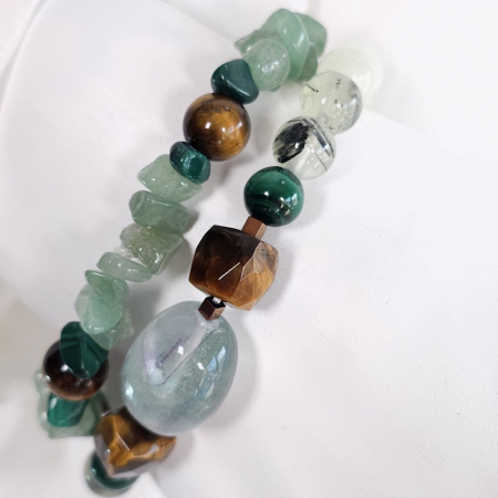 Set 2 bratari din pietre naturale verzi [2]