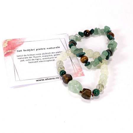 Set 2 bratari din pietre naturale verzi [8]
