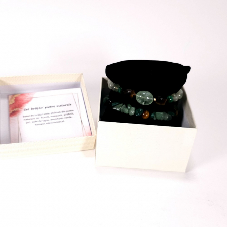 Set 2 bratari din pietre naturale verzi [9]