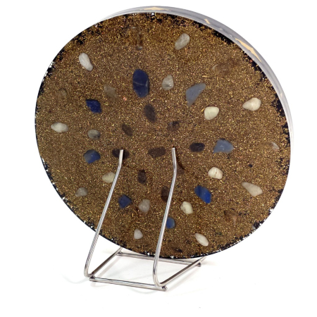 Tablou mandala aurie din pietre naturale [7]