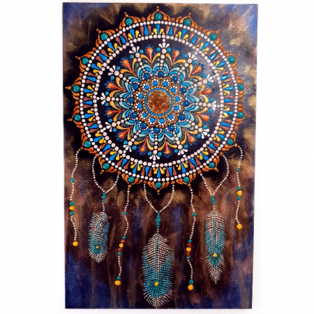 Tablouri - Pictura acrilic mandala dream catcher