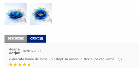 Lotus suport pentru lumânare din sidef albastru [5]