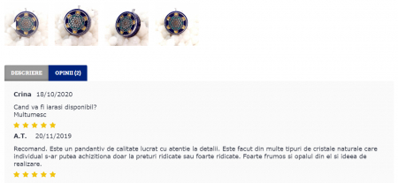 Medalion Cubul lui Metatron cu fenacit, realizat de Elvero [7]