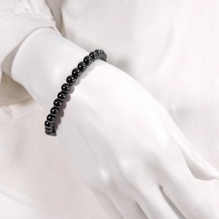 Bratara elastica turmalina neagra sfere 6 mm [3]
