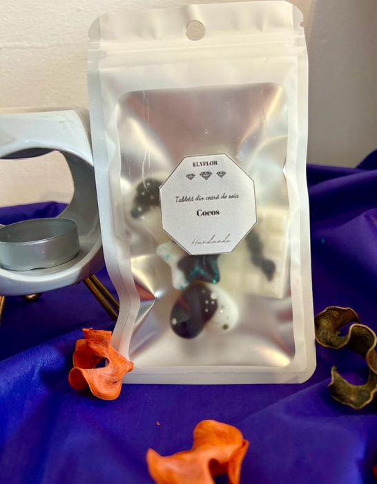 Ceara parfumata din soia , aromaterapie , wax melts - Cocos  , 25 g [2]