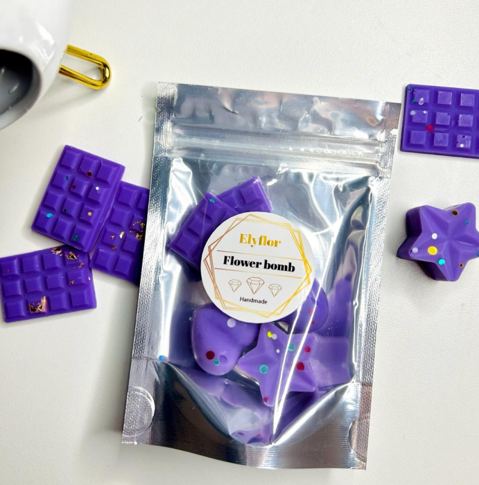 Ceara parfumata din soia , aromaterapie , wax melts - Flower bomb , 25 g [2]
