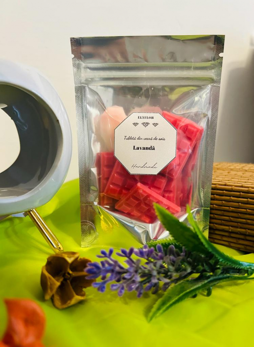 Ceara parfumata din soia , aromaterapie , wax melts - Lavanda , 25 g [2]