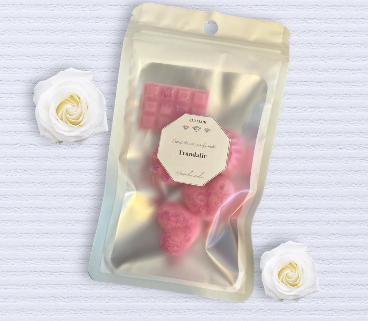 Ceara de soia parfumata , aromaterapie , wax melts - parfum de Trandafir , 25 g [1]