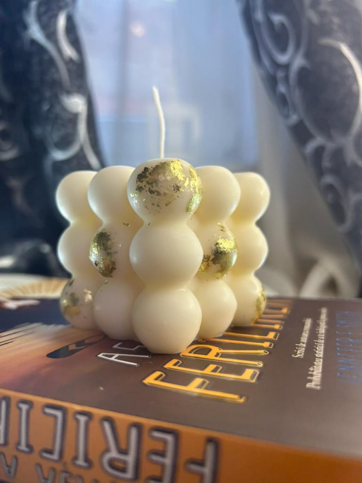 Lumanare decorativa din ceara de soia , Bubble , fara parfum ,125 g [3]