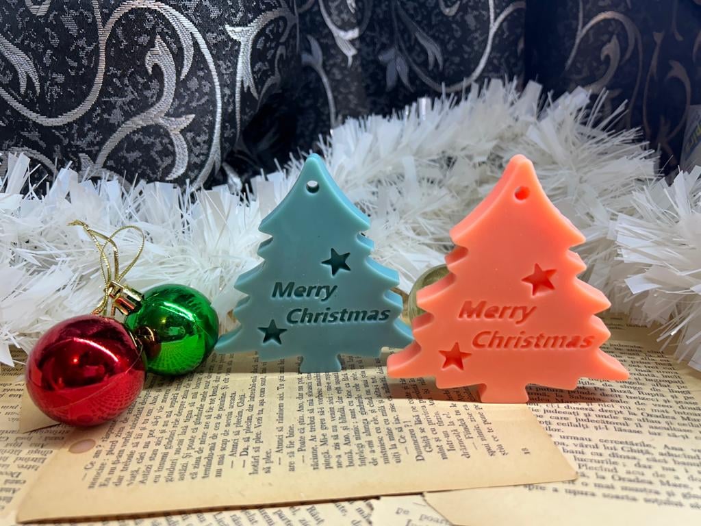 Tableta parfumata din ceara de soia - Colectia Craciun , parfum Mandarine - Merry Christmas 35g [3]