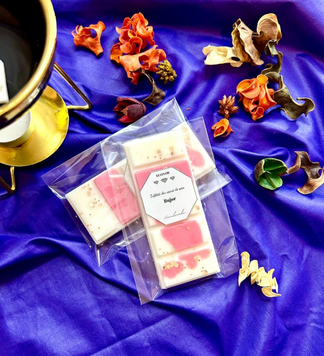 Tableta parfumata din ceara de soia , Snap bar - aroma Bujor , 40g [2]
