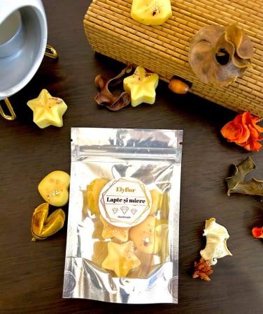 Ceara parfumata din soia , aromaterapie , wax melts - Lapte si miere , 25 g