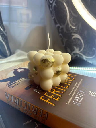 Lumanare decorativa din ceara de soia , Bubble , fara parfum ,125 g [4]