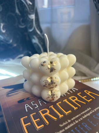 Lumanare decorativa din ceara de soia , Bubble Heart , fara parfum ,125 g [2]