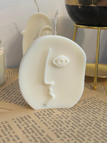 Lumanare decorativa din ceara de soia ,fara parfum - Face 80 g [1]