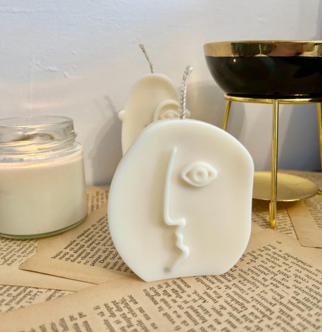 Lumanare decorativa din ceara de soia ,fara parfum - Face 80 g