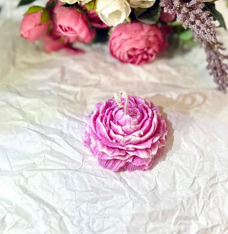 Lumanare decorativa din ceara de soia , parfum Bujor 70g [2]