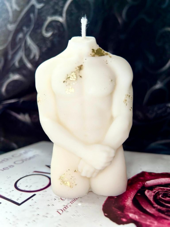 Lumanare decorativa din ceara de soia , silueta masculina , fara parfum [2]