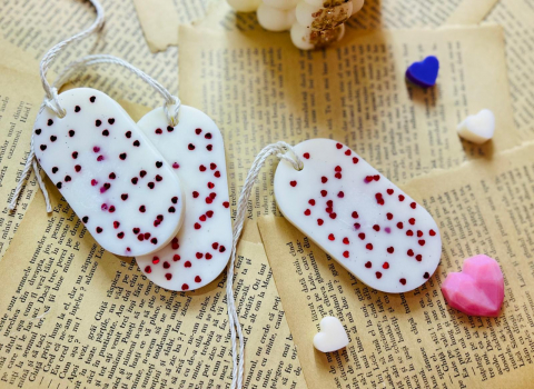 Tableta parfumata din ceara de soia - aroma florala inimioare mici , oval 25g [3]