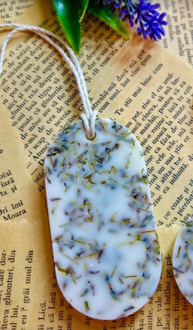 Tablete parfumate din ceara de soia - Tableta parfumata din ceara de soia - aroma Lavanda , oval 25g