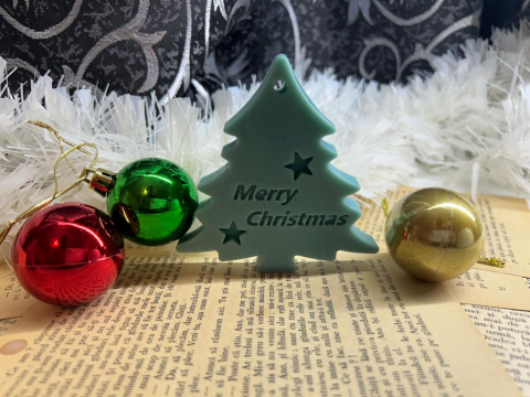 Tableta parfumata din ceara de soia - Colectia Craciun , parfum Mandarine - Merry Christmas 35g [1]