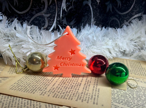 Tableta parfumata din ceara de soia - Colectia Craciun , parfum Mandarine - Merry Christmas 35g