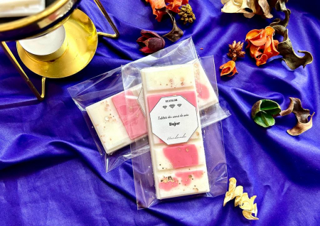 Tableta parfumata din ceara de soia , Snap bar - aroma Bujor , 40g [2]