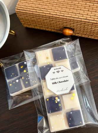 Tableta parfumata din ceara de soia , Snap bar - aroma Ciocolata cu lapte , 40g