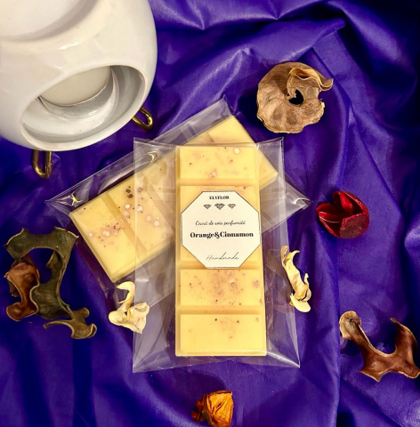 Tablete parfumate din ceara de soia - Tableta parfumata din ceara de soia , Snap bar - aroma florala Orange & Cinnamon  , 40g