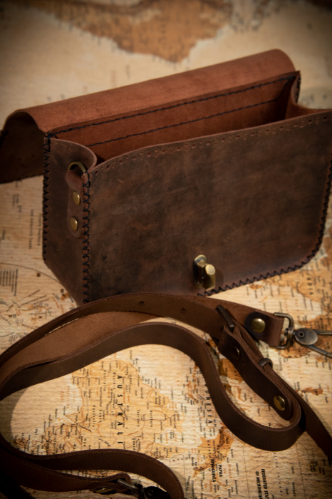 Geanta dama din piele naturala,ElyK Creation,  MARO, cusuta manual, Sarah, handmade [6]